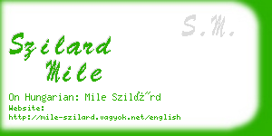 szilard mile business card